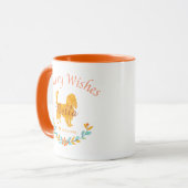 Elegante Pastel Oranje Cavalier | Op maat gemaakte Mok (Voorkant links)