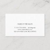 Elegante pastel Paarse gedurfde schoonheidssalon Visitekaartje (Achterkant)
