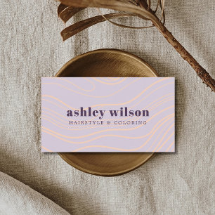 Elegante pastel Paarse gedurfde schoonheidssalon Visitekaartje