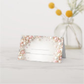 Elegante pastel parels bruiloft plaatskaartje (Voorkant)