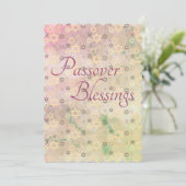 Elegante Pastel Pascha Zegeningen Ster van David Feestdagenkaart (Staand voorkant)