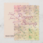 Elegante Pastel Pascha Zegeningen Ster van David Feestdagenkaart (Voorkant / Achterkant)