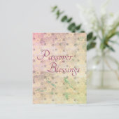 Elegante Pastel Pascha Zegeningen Ster van David Feestdagenkaart (Staand voorkant)