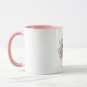 Elegante Pastel Pasen Fotomok met Konijn Frame Mok (Links)