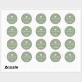 Elegante Pastel Pasen Kruis Ronde Sticker (Vel)
