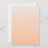 Elegante Pastel Peach Ombre script Sweet Sixteen Kaart (Achterkant)