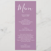 Elegante Pastel Rainbow Orchids Wedding Menu (Voorkant)