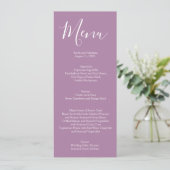 Elegante Pastel Rainbow Orchids Wedding Menu (Staand voorkant)