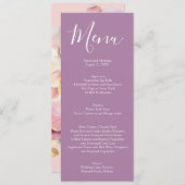 Elegante Pastel Rainbow Orchids Wedding Menu (Voorkant / Achterkant)