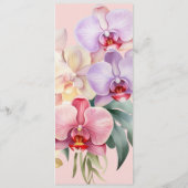 Elegante Pastel Regenboog Orchideeën Trouwmenu Menu (Achterkant)
