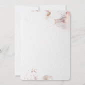 Elegante pastel roze bloem | Modern Save The Date (Achterkant)