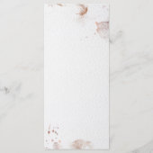 Elegante Pastel Roze Bloemrijke Lijst Fantasie Menu (Achterkant)