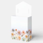 Elegante Pastel Roze Boheemse Wildflower bruiloft Bedankdoosjes (Geopend)