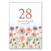 Elegante Pastel Roze Boheemse Wildflower bruiloft Kaart (Voorkant)