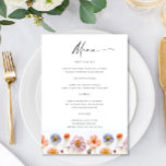 Elegante Pastel Roze Boheemse Wildflower bruiloft Menu<br><div class="desc">Klik voor verdere aanpassingen op "Deze sjabloon personaliseren" en vervolgens op "Bewerken met ontwerpgereedschap". Stijlvolle bewerkbare gemakkelijk te gebruiken bruiloft sjablonen,  meer items beschikbaar in de winkel (uitnodigingen,  rsvp,  bedankjes,  briefpapier & decor). Neem contact met me op als je hulp nodig hebt of overeenkomende objecten.</div>