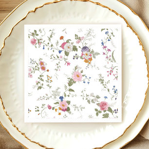 Elegante Pastel Roze Boheemse Wildflower bruiloft Servet
