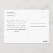 Elegante Pastel Roze Boho Wildflower Bedankt Briefkaart (Achterkant)