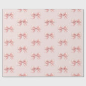 Elegante Pastel Roze Boog & Naam Gepersonaliseerd Cadeaupapier (Vlak)