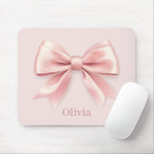 Elegante Pastel Roze Boog & Naam Gepersonaliseerd Muismat (Met muis)