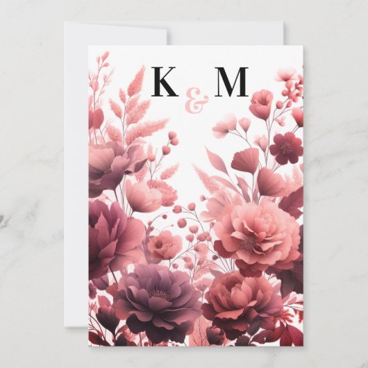 Elegante pastel roze bruiloft Save the date Kaart (Voorkant)