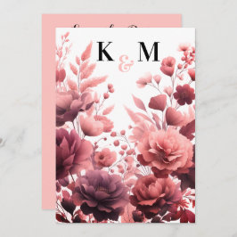 Elegante pastel roze bruiloft Save the date Kaart