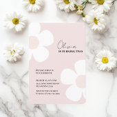 Elegante Pastel Roze Daisy Lente Verjaardag Kaart