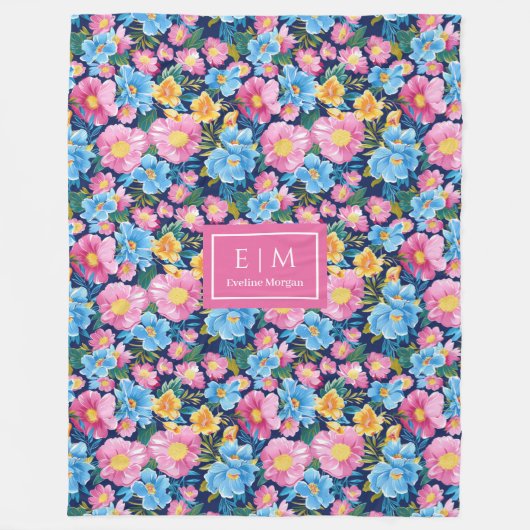 Elegante Pastel Roze Deken Custom Wedding Gift (Voorkant)