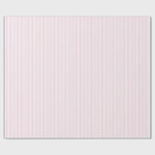 Elegante pastel roze en witte dunne strepen cadeaupapier (Vlak)