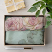 Elegante Pastel Roze Flamingo & Rozen Decoupage Tissuepapier (Geschenk)