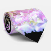 Elegante pastel roze geel paarse hortensia's stropdas (Opgerold)