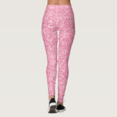 Elegante pastel roze glitter print leggings (Achterkant)