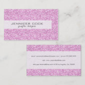 Elegante Pastel Roze Glitter & Sparkles 2 Visitekaartje (Voorkant / Achterkant)