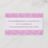 Elegante Pastel Roze Glitter & Sparkles 2 Visitekaartje (Achterkant)