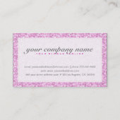 Elegante Pastel Roze Glitter & Sparkles 3 Visitekaartje (Achterkant)