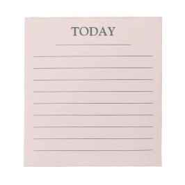 Elegante Pastel Roze Groen Vandaag takenlijst lijn Notitieblok