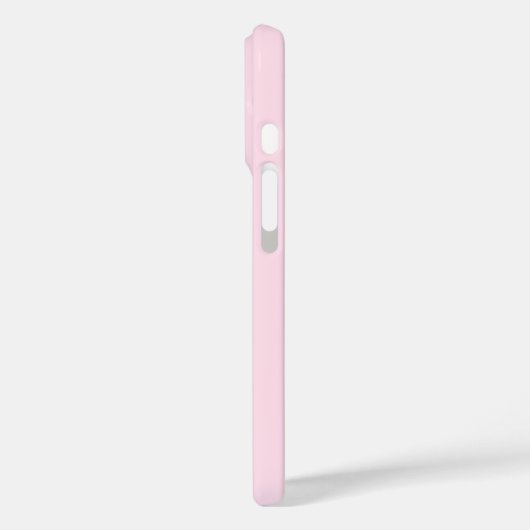 Elegante pastel roze monogram iPhone hoesje (Achterkant / Links)