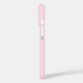 Elegante pastel roze monogram iPhone hoesje (Achterkant / Links)