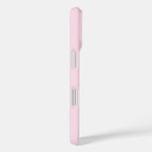 Elegante pastel roze monogram iPhone hoesje (Achterkant / Rechts)