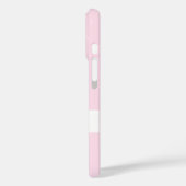 Elegante pastel roze monogram iPhone hoesje (Achterkant / Links)