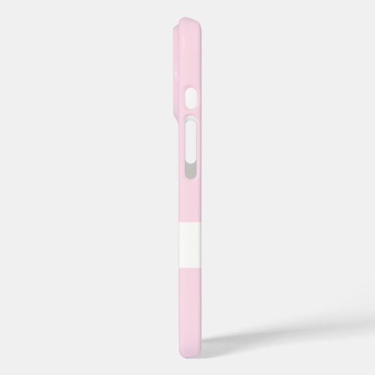 Elegante pastel roze monogram iPhone hoesje (Achterkant / Links)