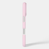 Elegante pastel roze monogram iPhone hoesje (Achterkant / Rechts)