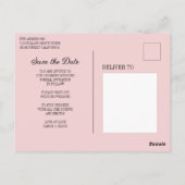 Elegante pastel roze rand landschap foto briefkaart (Achterkant)
