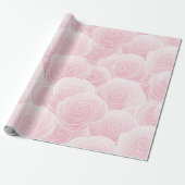 Elegante Pastel Roze Roos Golf Abstract Patroon Cadeaupapier (Uitgerold)