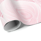 Elegante Pastel Roze Roos Golf Abstract Patroon Cadeaupapier (Rol Hoek)