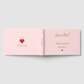 Elegante Pastel Roze Rose Gouden Bruiloften Jubile Gastenboek (Volledig)