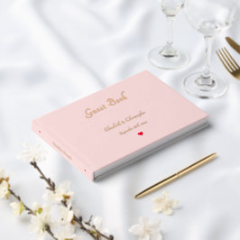 Elegante Pastel Roze Rose Gouden Bruiloften Jubile Gastenboek