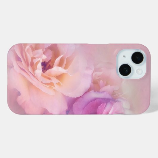 Elegante  pastel roze rozen Case-Mate iPhone case (Achterkant (horizontaal))