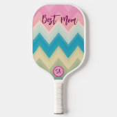 Elegante Pastel Roze Zig-zag Douce Geschenk Beste Pickleball Paddle (Voorkant)