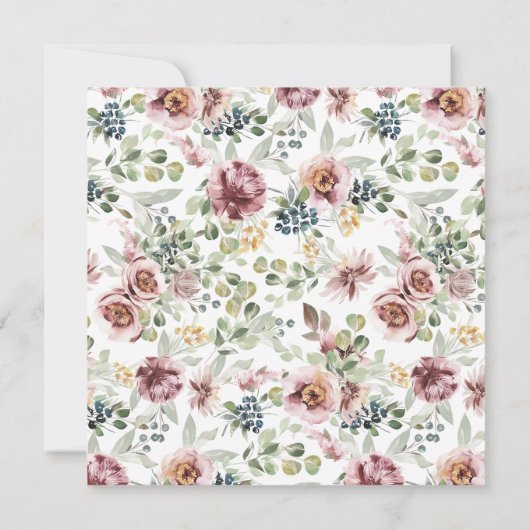 Elegante  pastel rozen bruiloft uitnodiging (Achterkant)