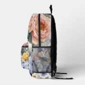 Elegante pastel Rozen en pioenen met  Lijst Bedrukte Rugzak (Rechts)